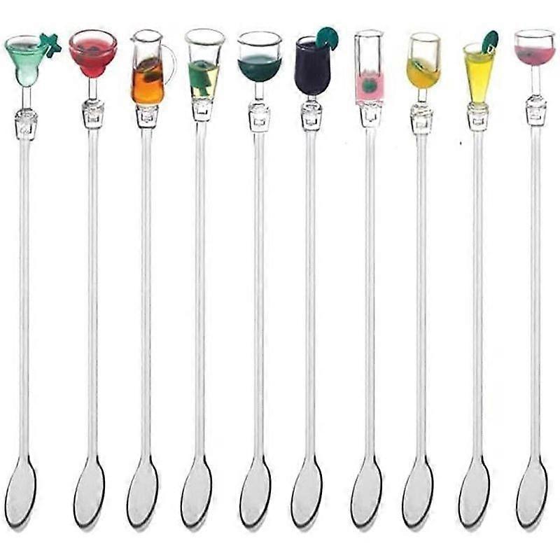 ROCK Colorful Drink Stirrers 23cm Cocktail Sticks10 Mixing Spoons