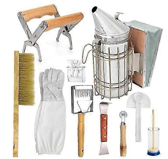 Hive Scraper Tool, Hive Scraper Tool Frame Lifter And Scraper Hive Brush Beekeeping Brush Bee Hive Smoker