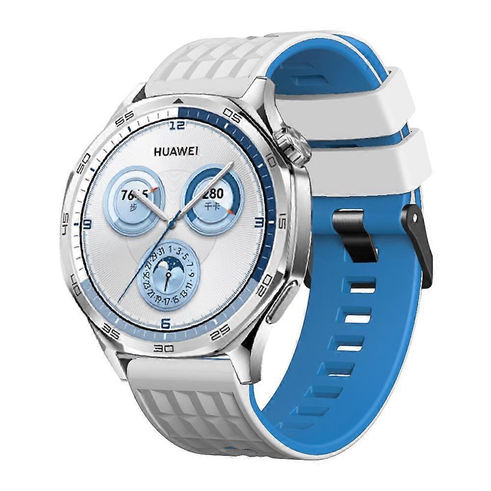 Angular Two Color Silicone Watch Band 22mm