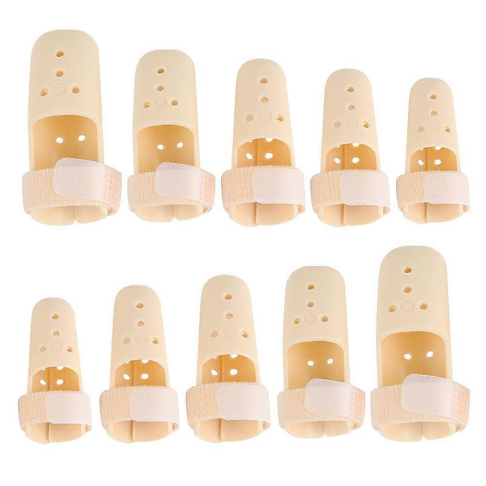 10 Pcs Finger Splint Mallet Finger Support Splint Adjustable 5 Size Plastic Finger Support Protector
