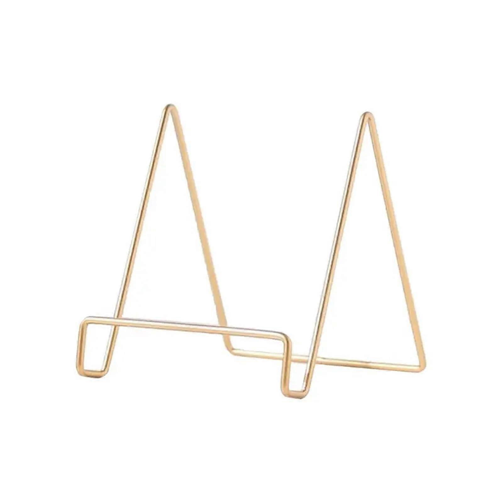 spaper Rack Geometric Desktop Stand Mobile Phone Book Storage (LGold)