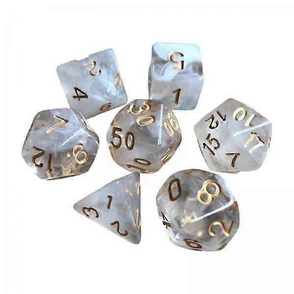Deluxe Collection of 7 Multi-Sided Dice for Tabletop Gaming Adventures