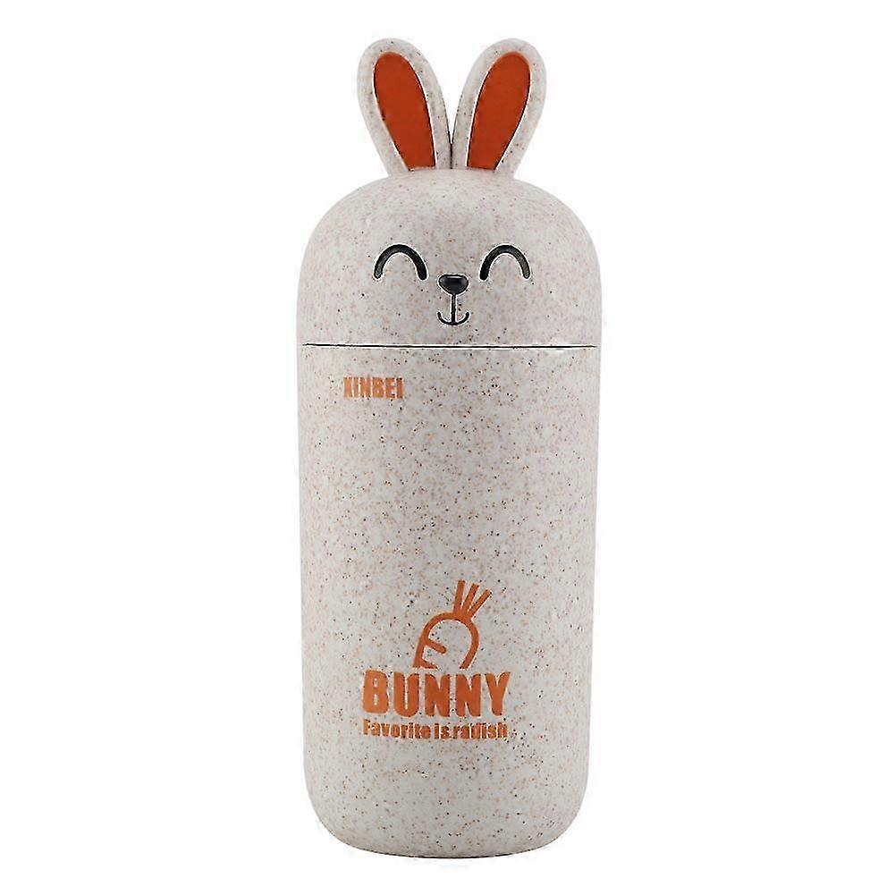 Trendy and functional rabbit-shaped straw water bottle suitable for everyday use and outdoor adventures
