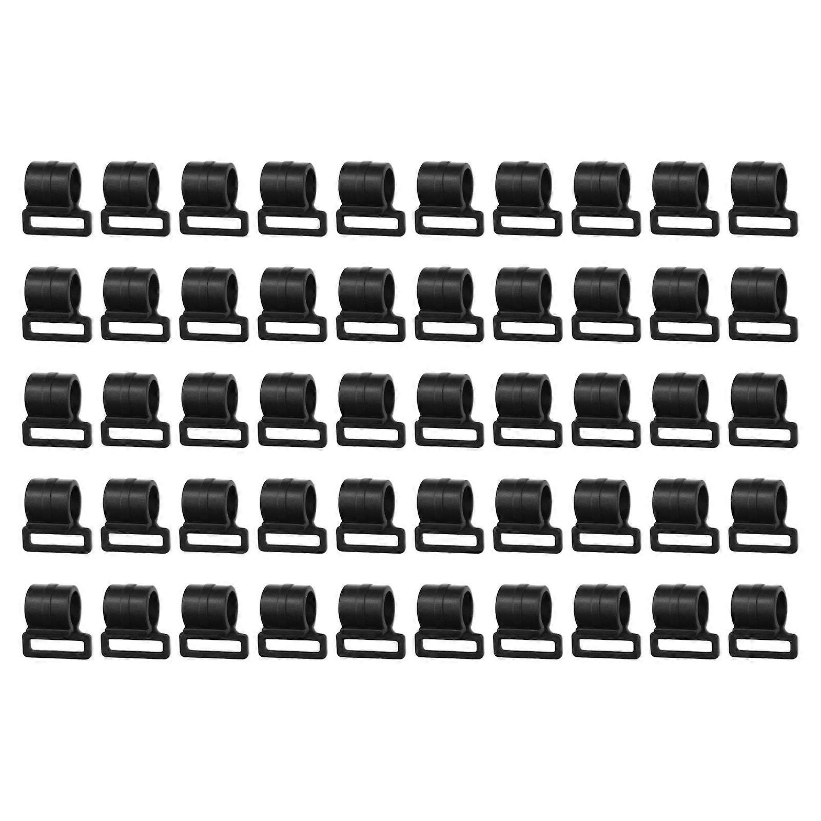 50Pcs Tent Pole Clips Cord Hanging Hook Sturdy Attachment Elastic Rope Hooks