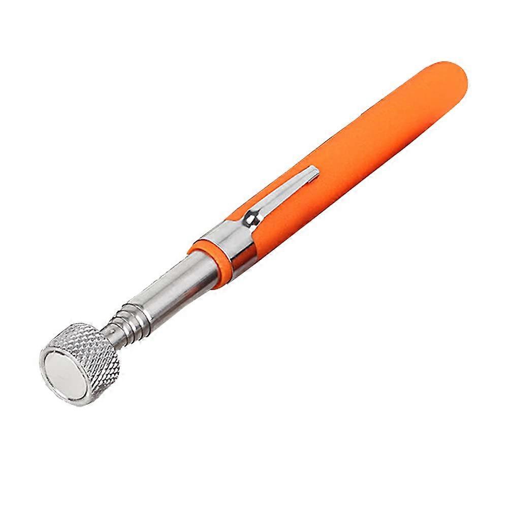 Pen Style Telescopic Magnetic Pick Up Tool Sweeper for Collecting Metal Nuts, Bolts, Screws, Keys, Co up to 10 lbs and Extension 660mm Orange
