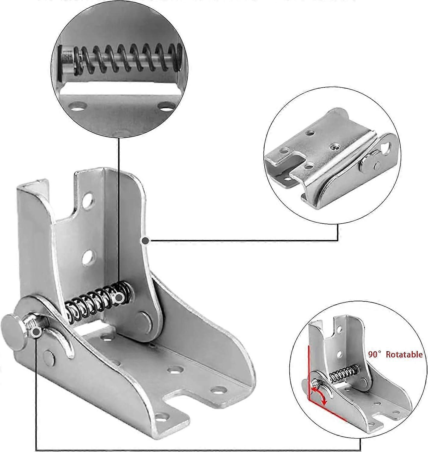 4Pcs 90 Degree Self-Locking Folding Hinge  Folding Legs Support Bracket Table Extension Bracket Table Legs Folding Bracket