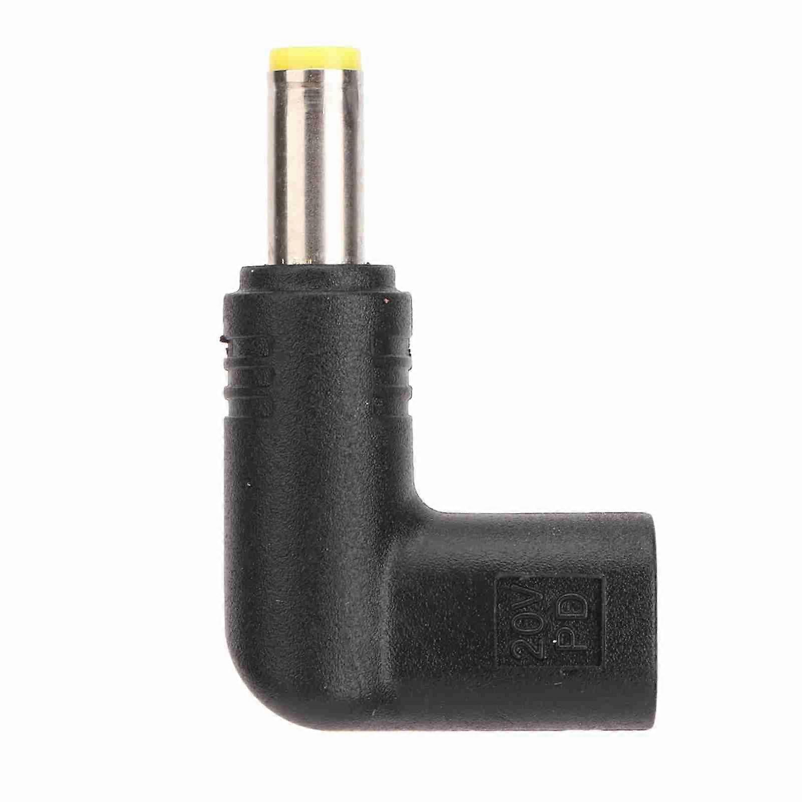 USB 3.1 Type C Female 100W PD to DC 18.5-20V 5.5 x 1.7mm Adapter PD Emulator 90 Degree Angled Trigger