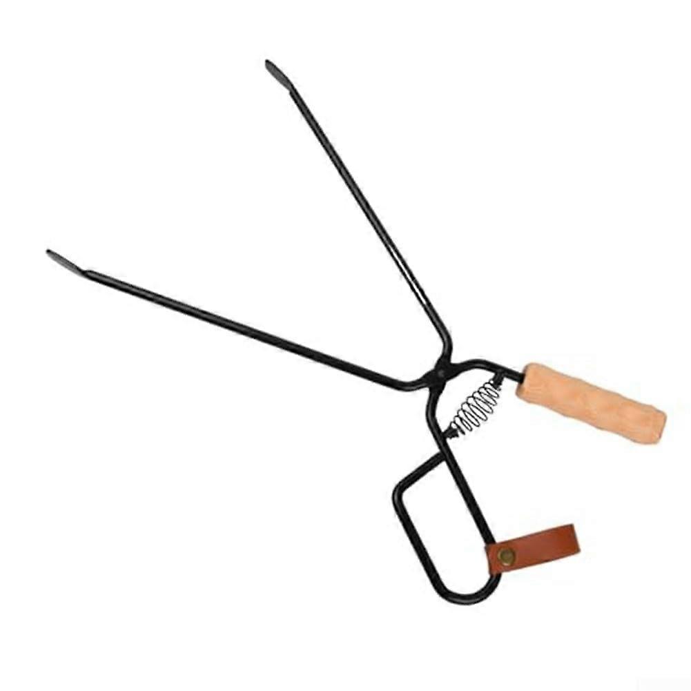 Easytogrip fire tongs for campfires with durable carbon steel design for operation