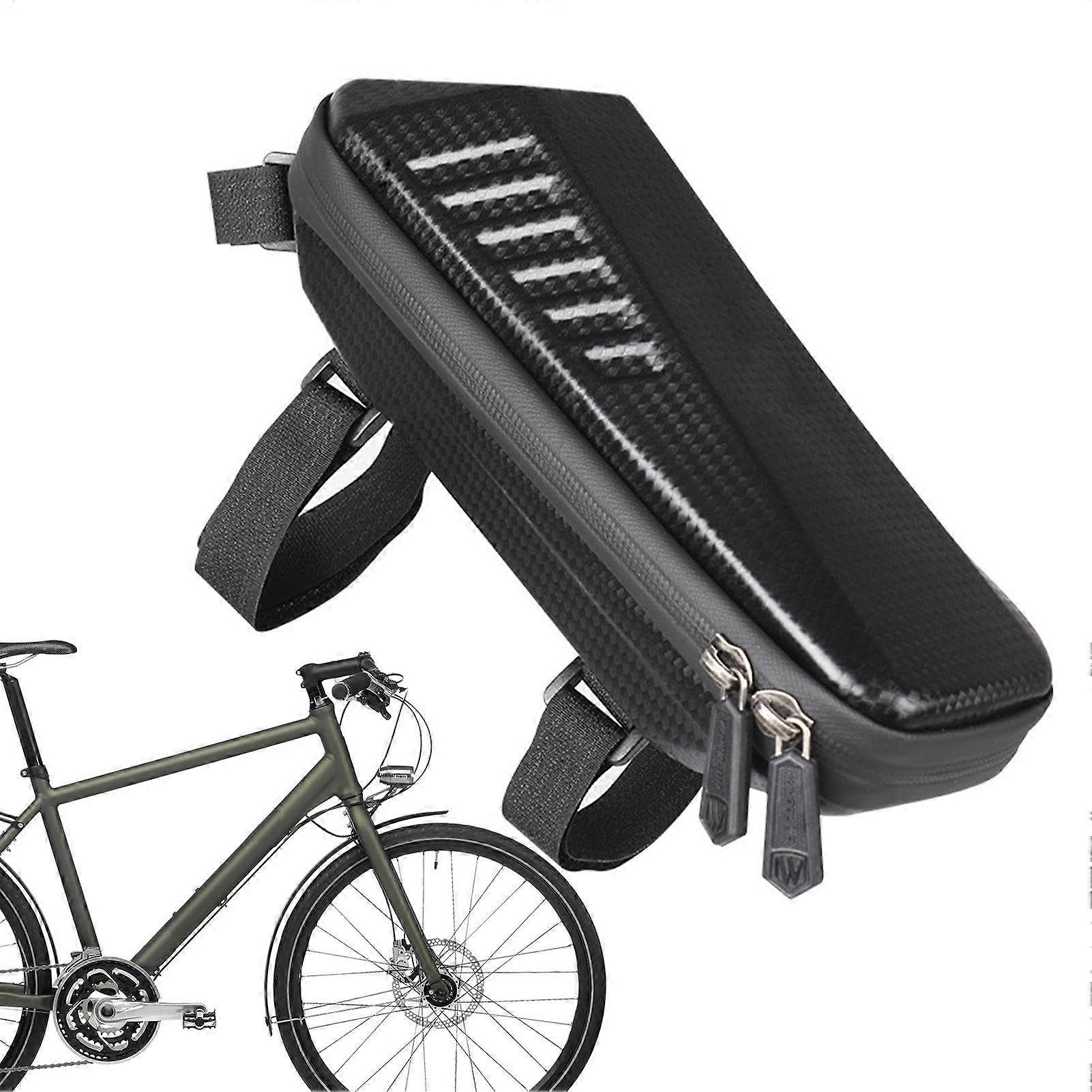 Top Pipe Sports Bag, Multifunctional Bicycle Triangle Frame Bag with Phone Holder, Reflective Riding Gear for Commuters
