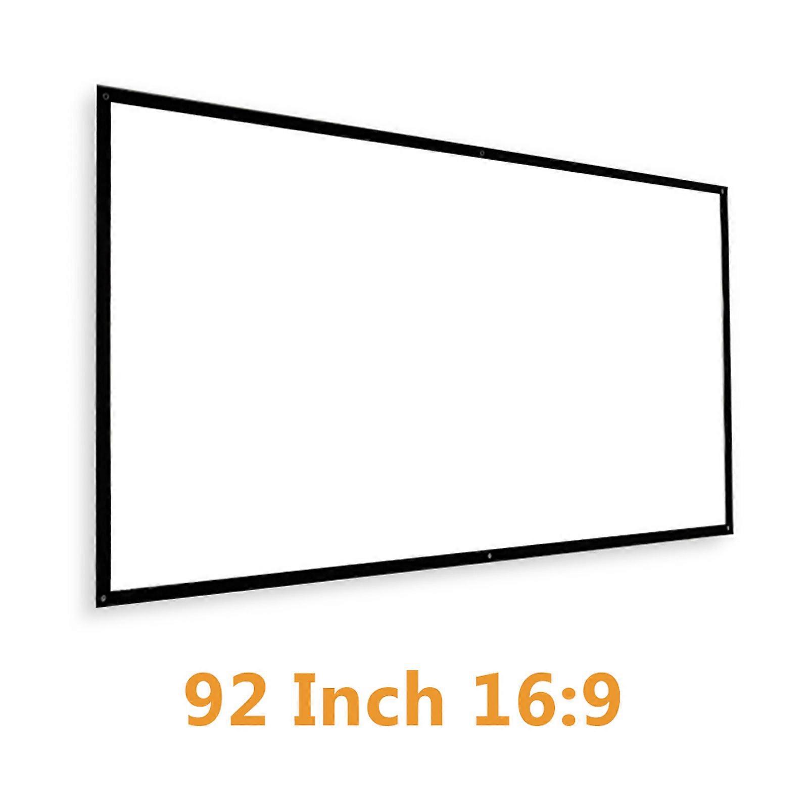92" HD 16:9 Foldable Projector Screen - Anti-Crease, Indoor/Outdoor Movie Screen
