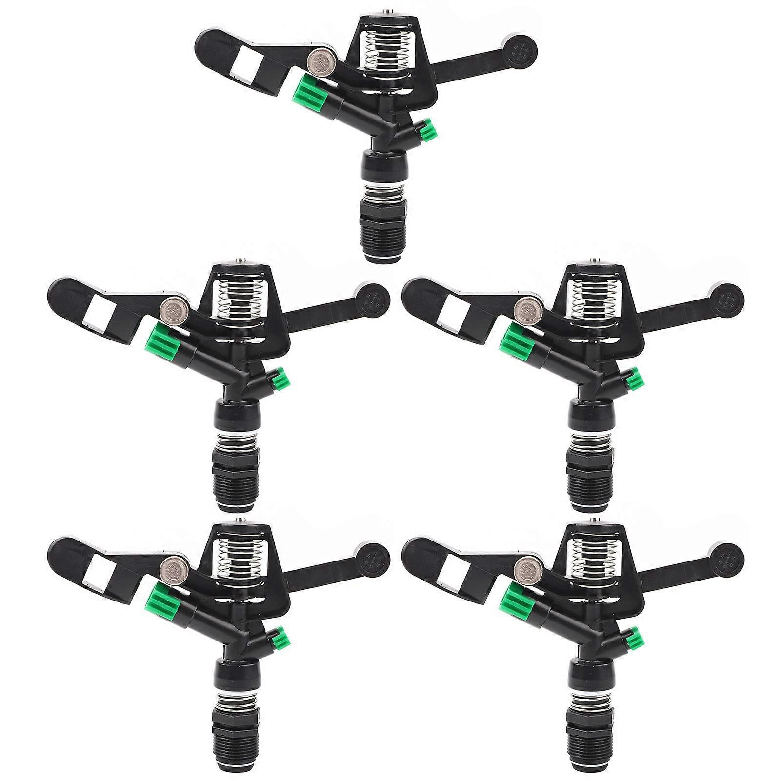 Lawn Sprinkler, 5pcs 3/4in DN20 threaded rotating sprinkler Rocker nozzle, efficient gardening and agricultural irrigation tool for lawn areas and