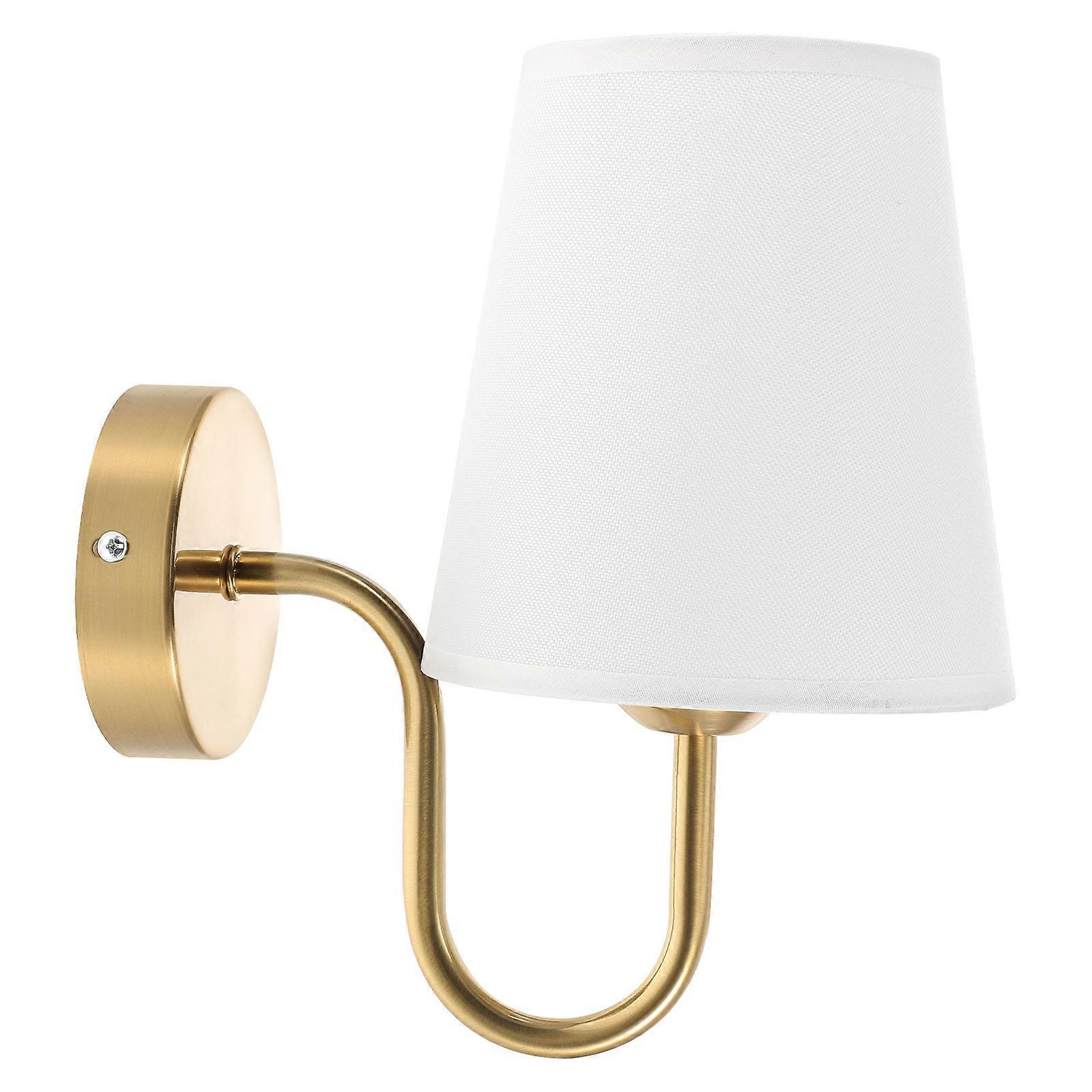 Appliques Lumières Pour Chambre Rustique Applique Murale Colonne Stand Design Avec Abat-jour En Tissu 1Set