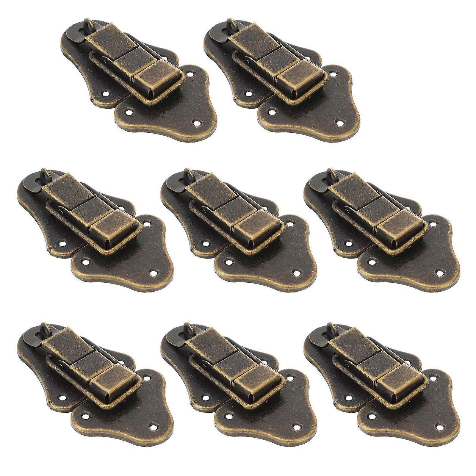 Cabinet Latch Toggle Hasp Latch Suitcase Wooden Box Iron Decorative Lock 8Pcs