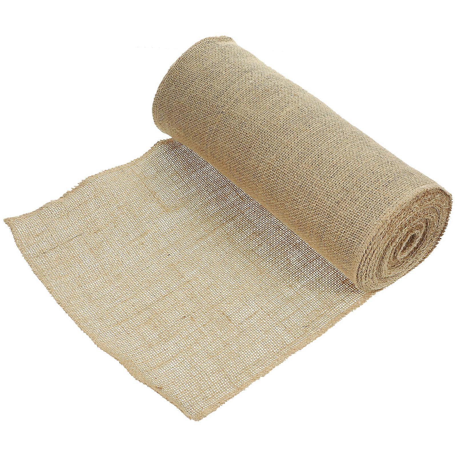 Burlap Table Runner Rustic Style Wedding Dining Decoration Beige 1000X30cm Cotton 1 Roll
