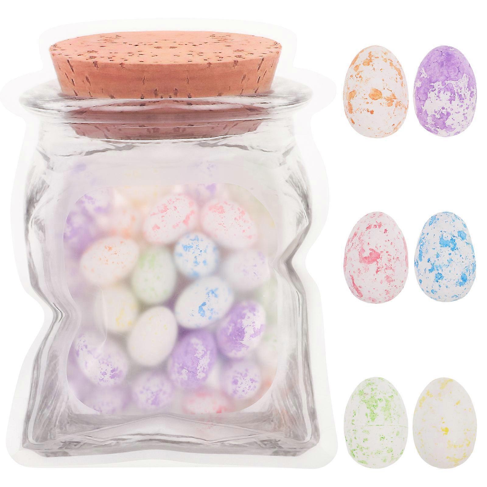 Easter Eggs Statue Craft Foam Eggs Creative Design For Easter Celebrations Assorted Color 2.50X1.50X1.50CM 40Pcs