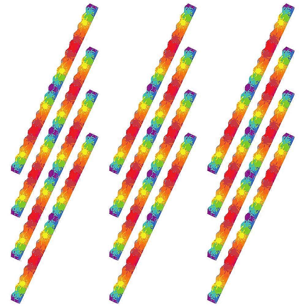 12pcs Magnetic Bulletin Board Border Trim Removable DIY Decor for Classroom, Office & Home Festivals & Creative Displays