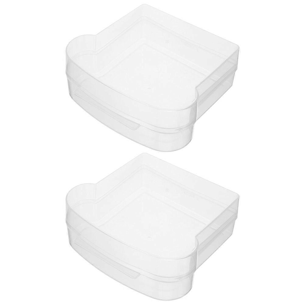 Transparent Airtight Sandwich Storage Boxes 2pcs Set for Camping, Bread and Toast Keeping, Portable Kitchen Freshness Solution