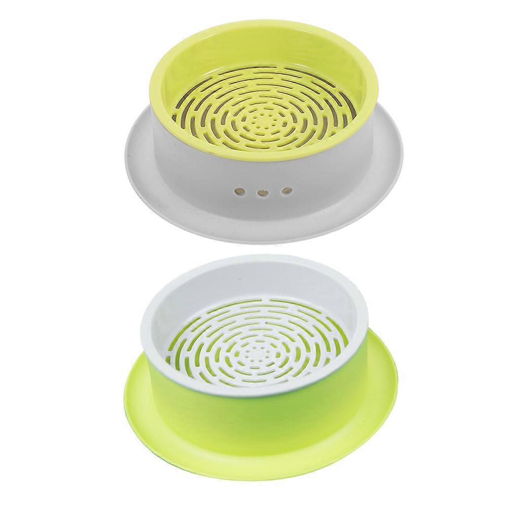 Cat Grass Planter Hydroponic for Storage Use 2Pcs Soilless Plastic Indoor Box