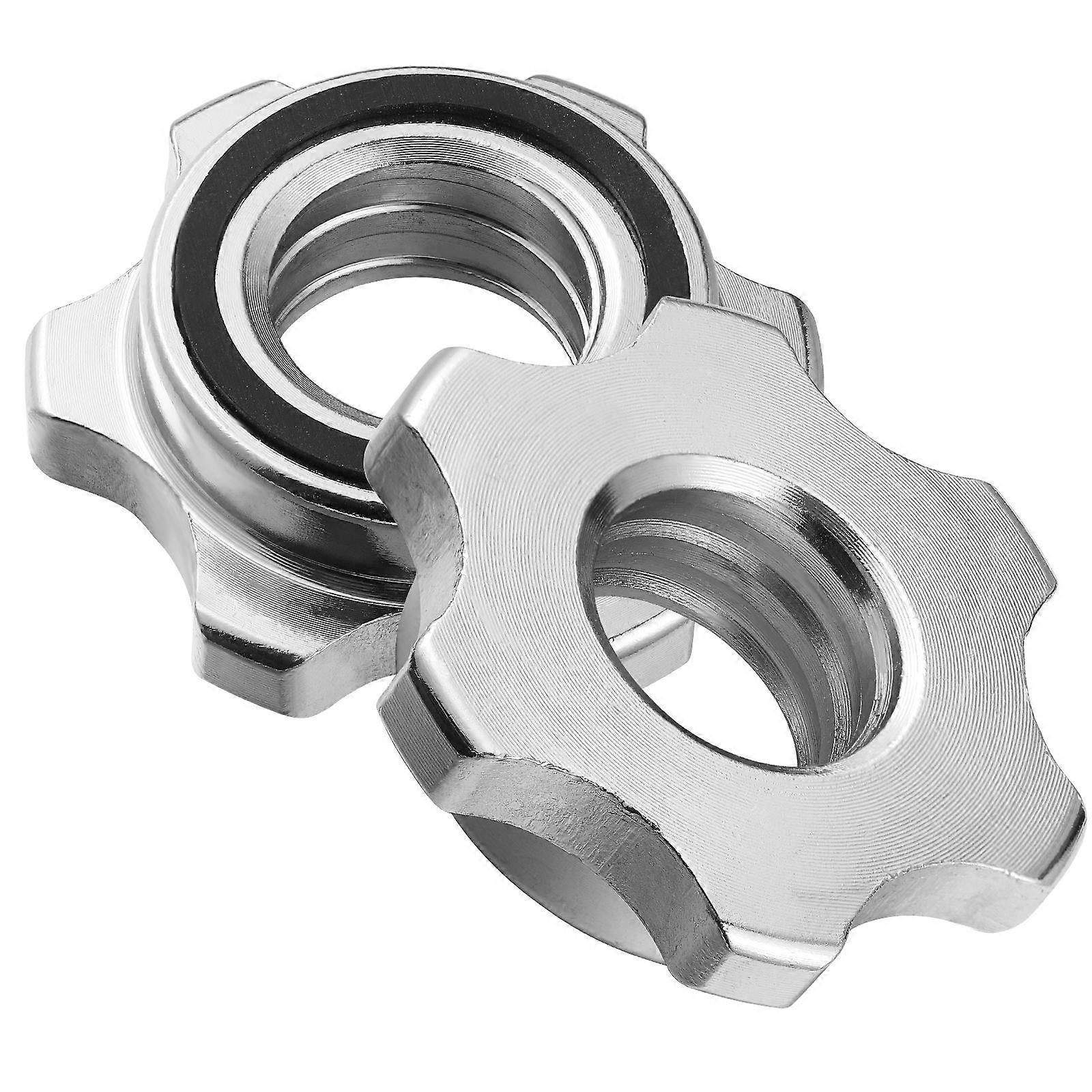 Gym Dumbbell Nuts Nuts Noise Reduction for Weight Lifting Equipment 2.5cm Iron 2Pcs