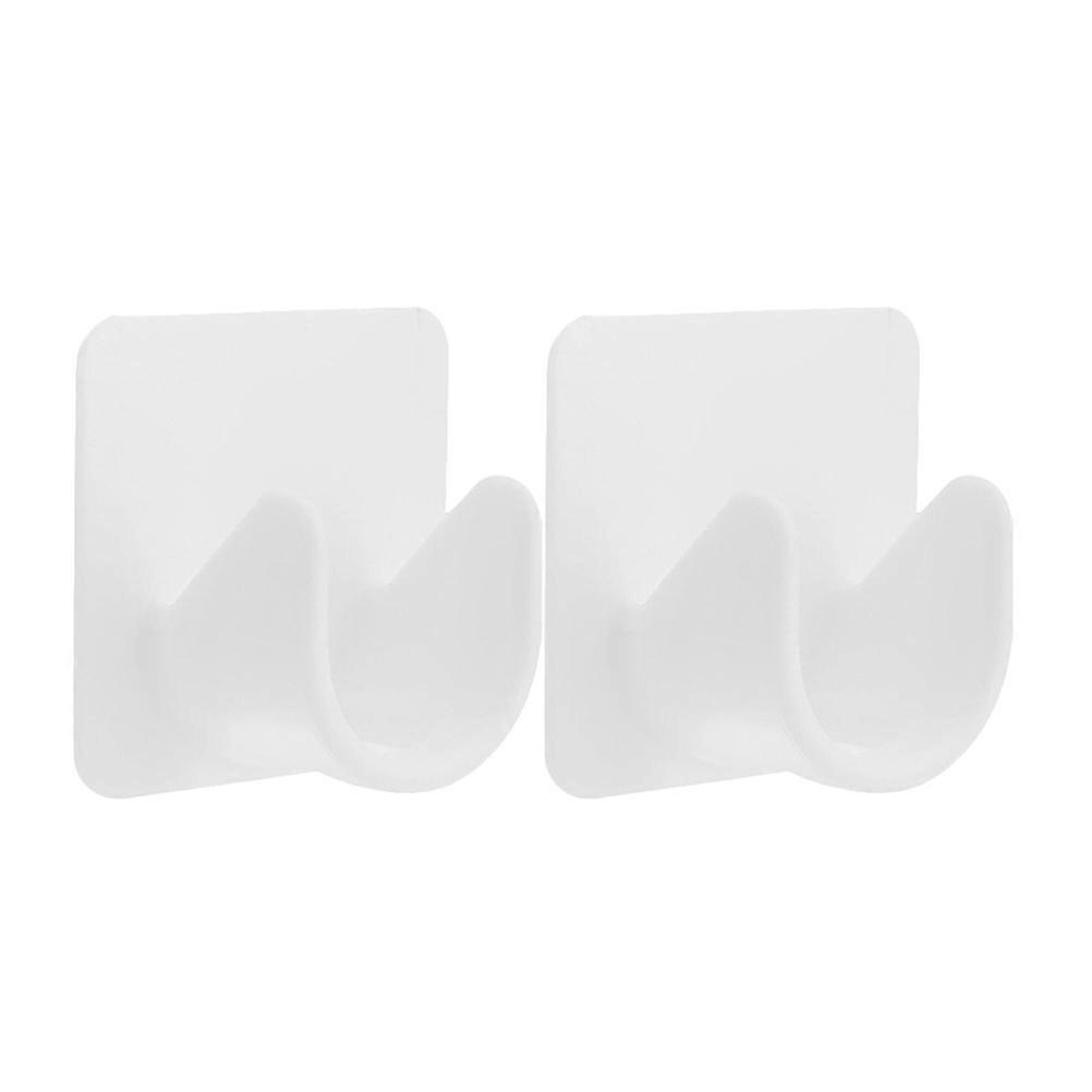 Heavy Duty Shower Curtain Rod Bracket No Drill Adhesive Wall Hook Support Durable Bathroom Hanger Easy Installation Safe Reliable