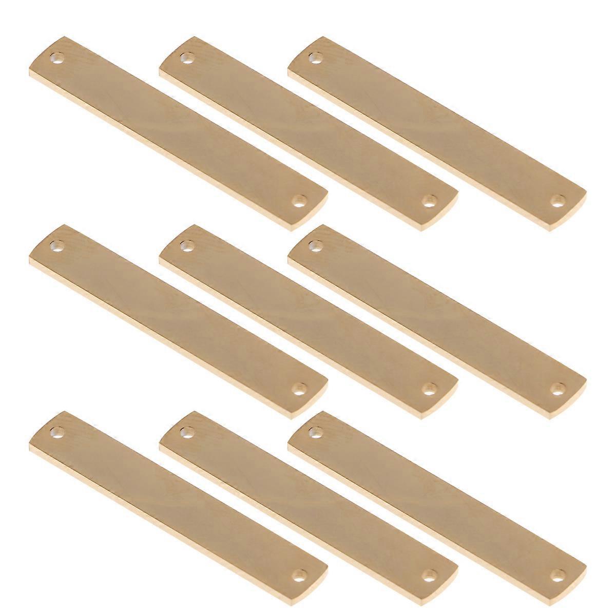 10pcs Double Connector Pendant Accessories Mirror Finish Stainless Steel for DIY Jewelry Making Hair Decorations and Crafts Golden