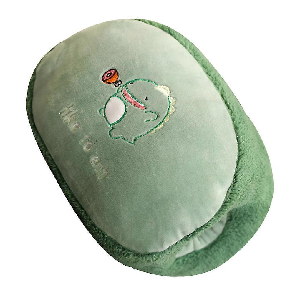Creative Warm Pillow Cushion Dinosaur Shaped For Napping Reading Green 30x25cm 1Set