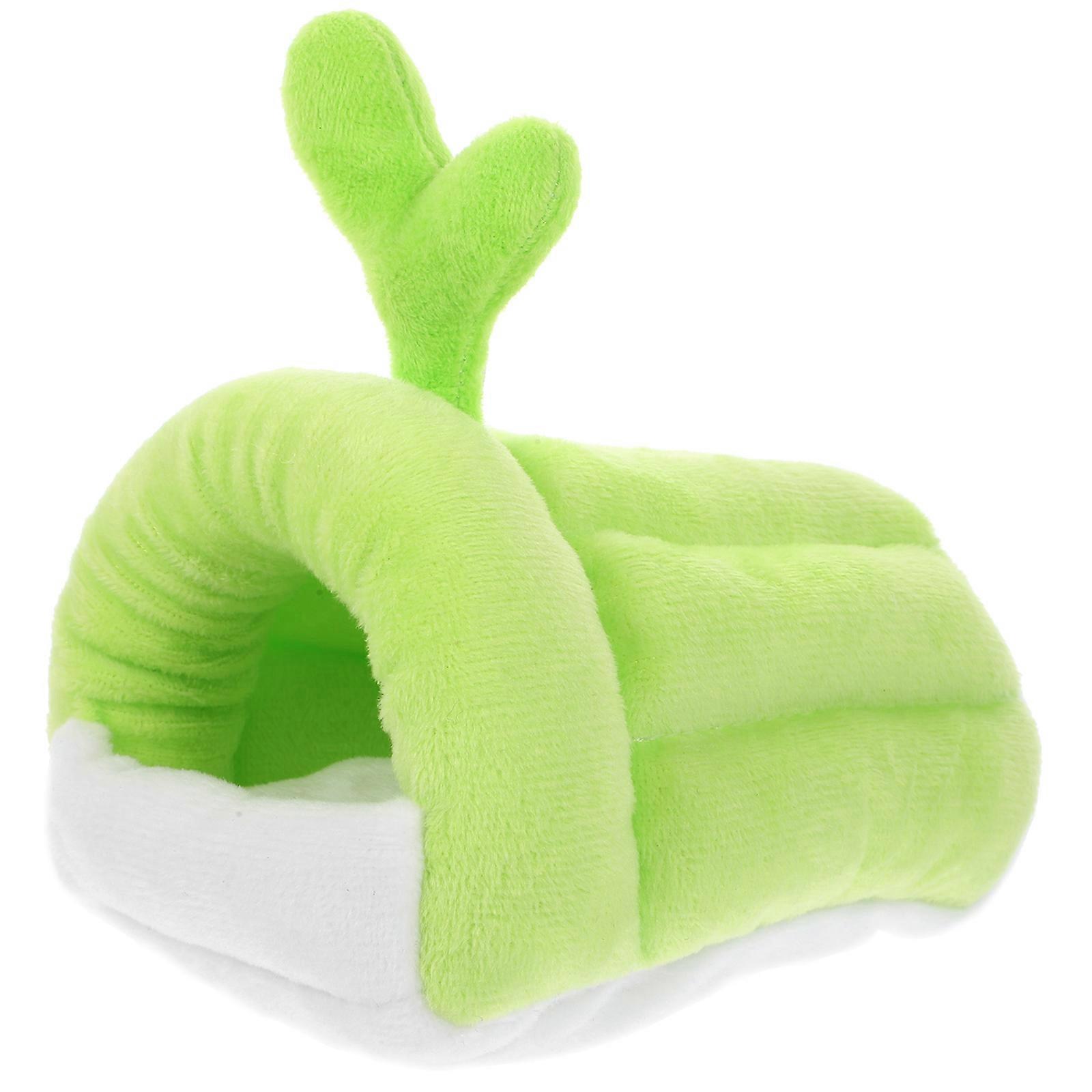 Sturdy Hamster Hideout Warm Bedding For Resting Small Animals Light Green 13.00X12.50X10.00CM Hiding Place 1Set