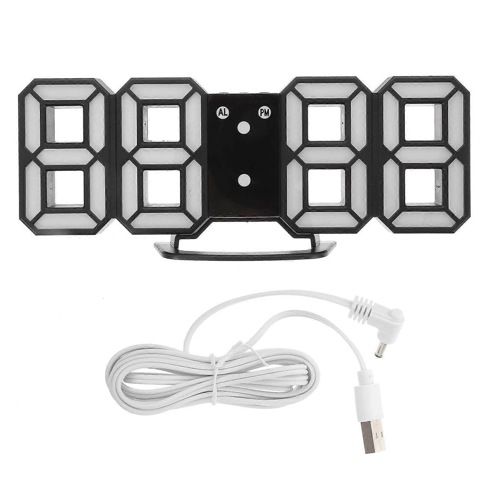 1 Set Large Screen Simple 3D Digital LED Clock Practical Unique Design
