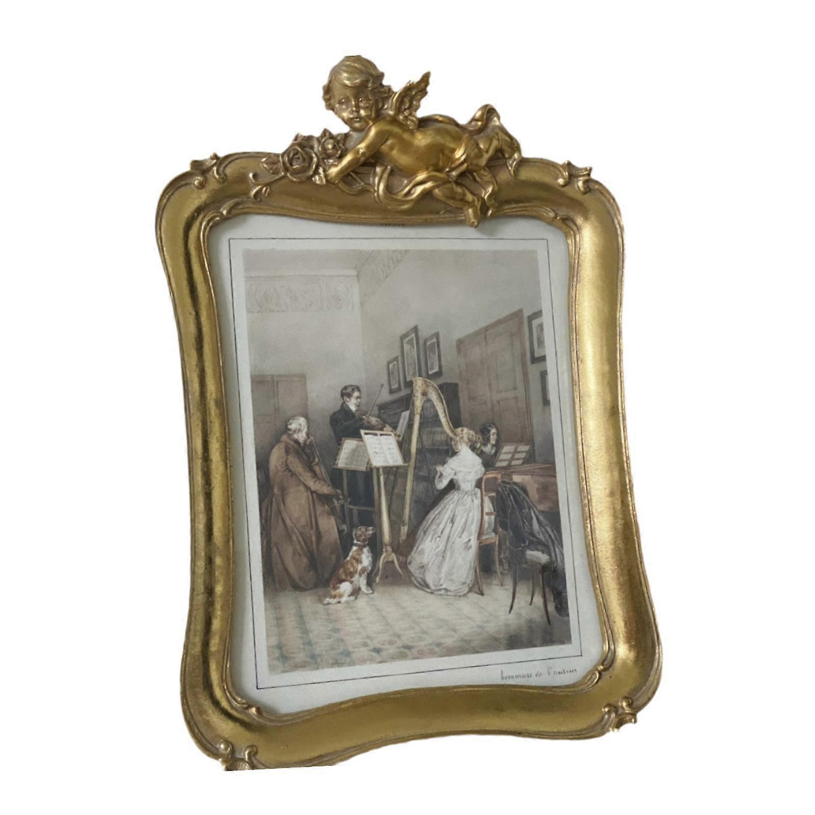 Picture Frame Decorative Ornament Rustic Wall Hanging Desktop Display Holder