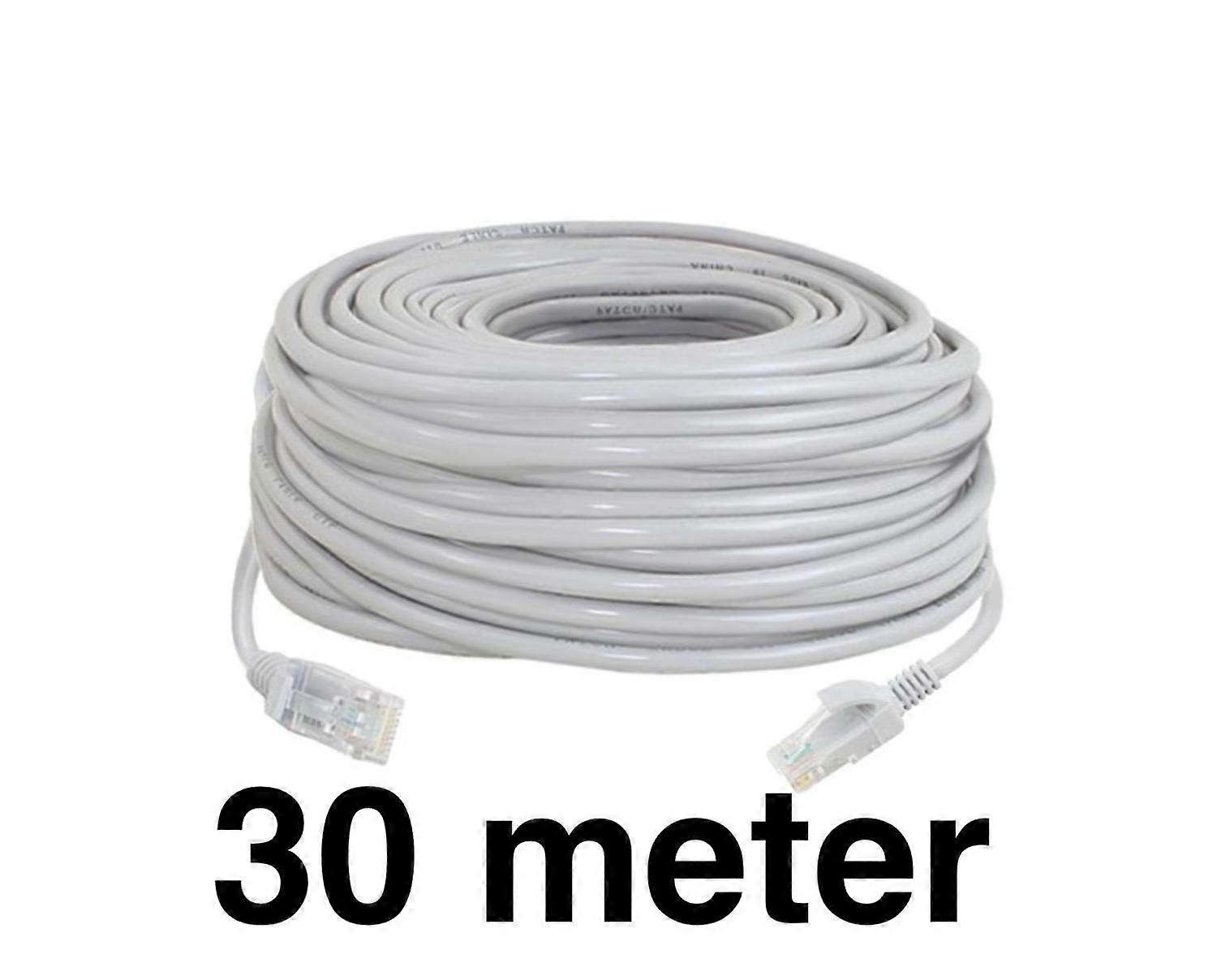 30m - Netwerkkabel - Cat5e - Internetkabel[YJD] Grijs