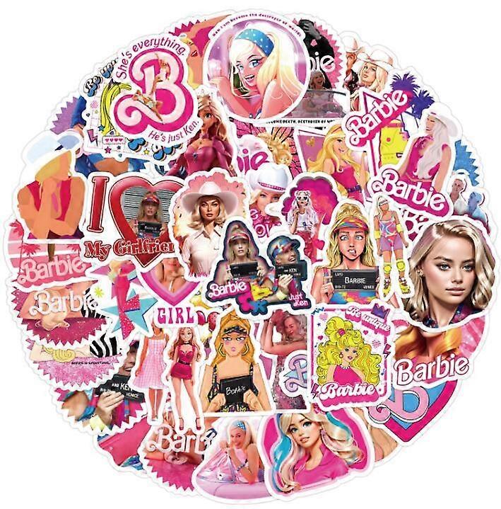 60pcs Waterproof Decals for Computer Pink