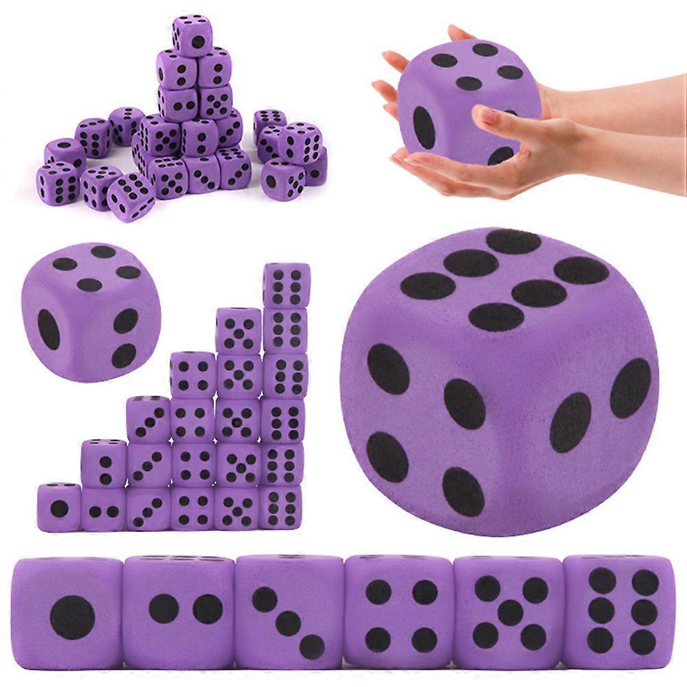 Large EVA Foam Dice Set Entertainment Digital Dice Purple Dice Kids Toy
