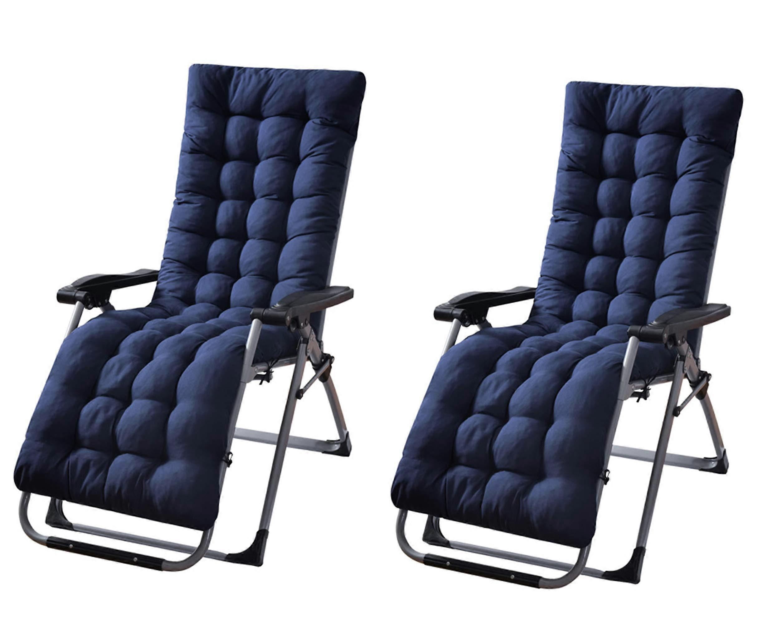 Thick Outdoor Sun Lounger Cushion with Non-Slip Head Straps – Portable Padded Seat for Garden Lounge Chairs - Travel and Vacation Use