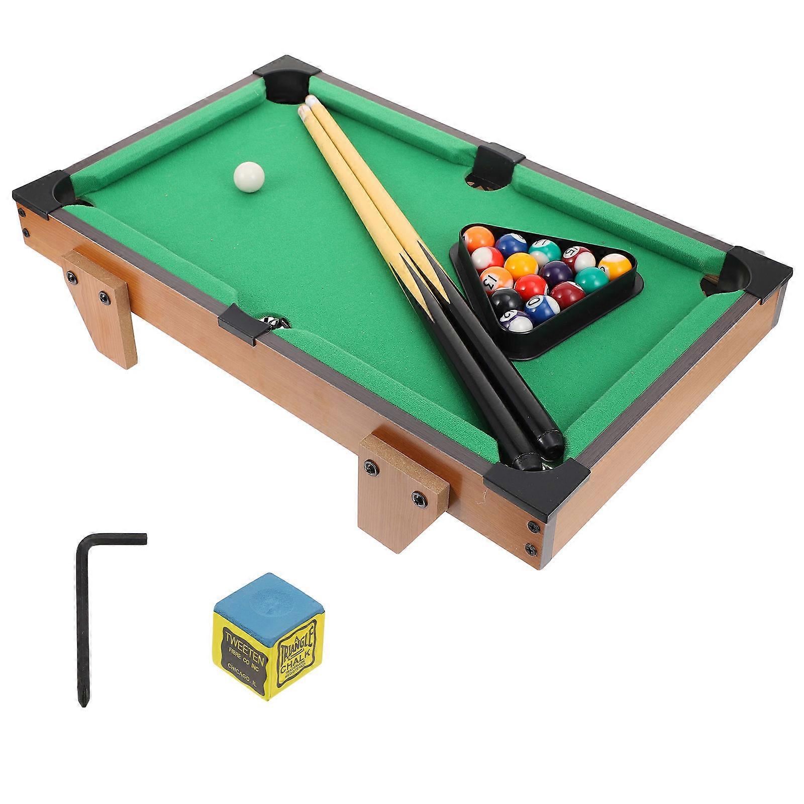 Green PVC Mini Billiard Game Table for Kids Playing Fun Toy at Home 1 Set