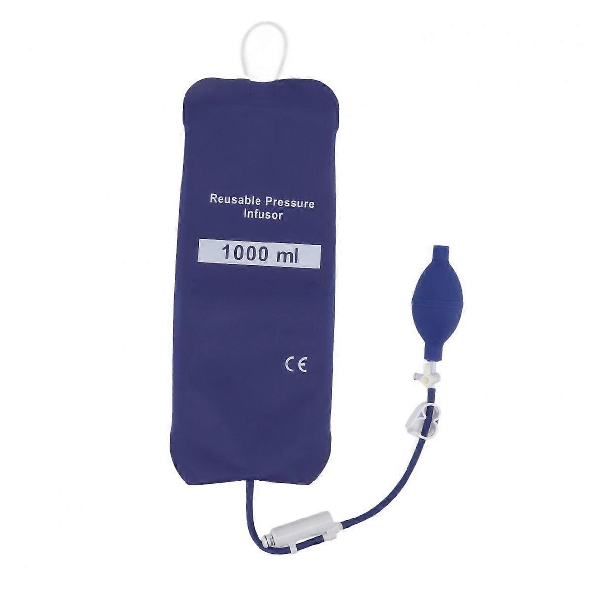 Pressure Infusion Bag 1000ml TPU Cloth Good Air Tightness Reusable Fluid Pressure Bag with Display Column