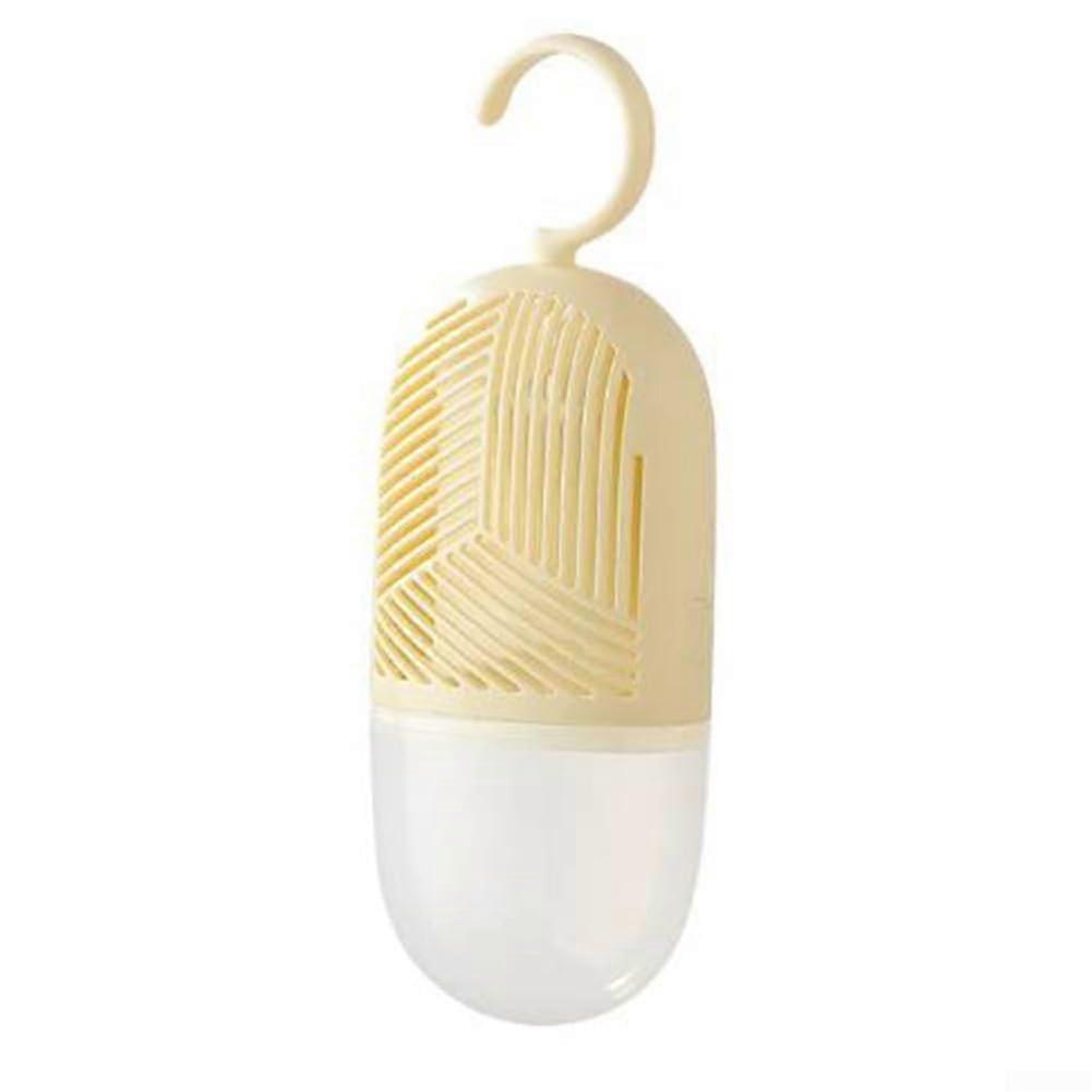 Sustainable Dehumidifier for Moisture Control, Reusable Hanging Design, Easy Replacement, Yellow Color
