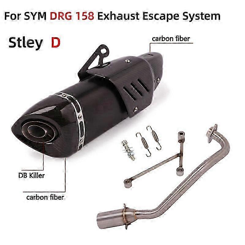 Slip On For Compatible Brand Motorcycle Exhaust Full Systems Muffler Connect Link Tube Middle Link Pipe 51mm DB Killer