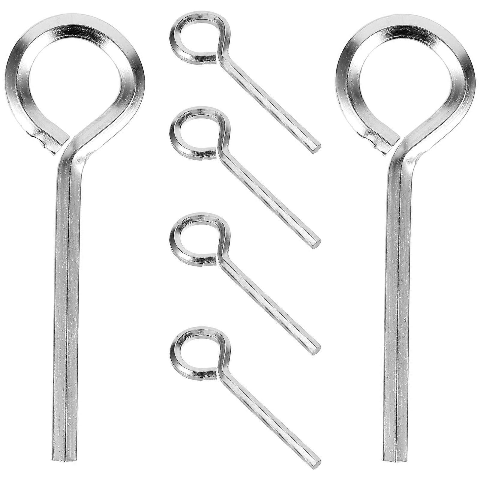 Emergency Key T-Type Hexagon Wrench Maintenance Tasks Bikes Silver 7x2cm 6Pcs