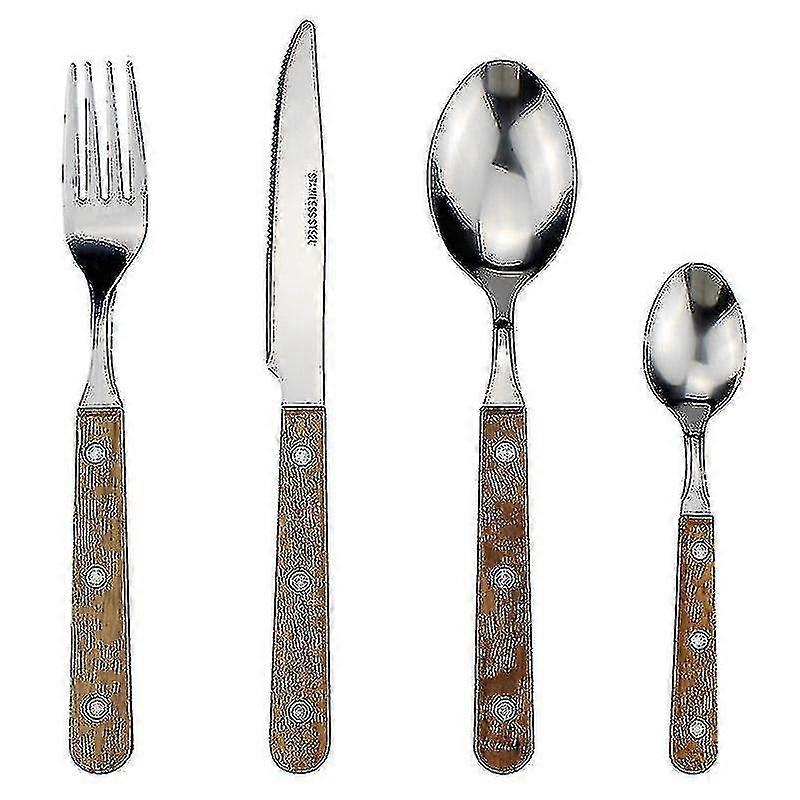 エレガントな樹脂リベットステンレス鋼ウエスタンカトラリーセット4ピース食器家庭用品キッチンカトラリーダイニングアクセサリー