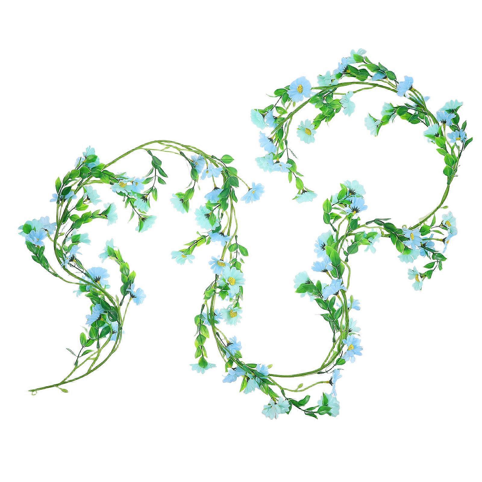 Hanging Sunflower Vines Fake Flower Vine Daisy Wreath Garland Indoor Decoration Balcony Decoration 82.7×1.8×1.8in 1Pcs