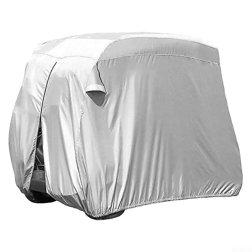 Durable, waterproof golf cart cover, dust and sun resistant (285 x 122 x 168 cm, silver)