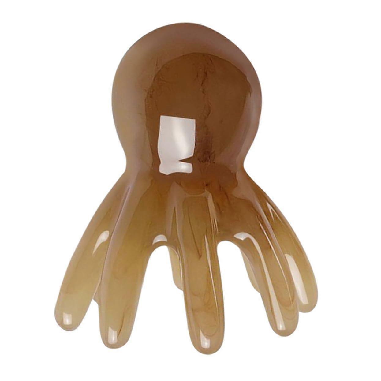 Jade Octopus Comb Massage Tool for Scalp Relaxation, Detangling, and Hair Care - Portable Resin Massager 1 inch