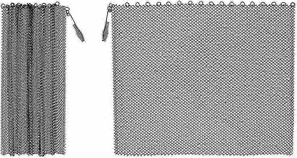 Fireplace Mesh Curtain, 2pcs Mesh Screen to Enhance the Style of Your Fireplace, Wide Panels to Prevent Sparks in Black Color