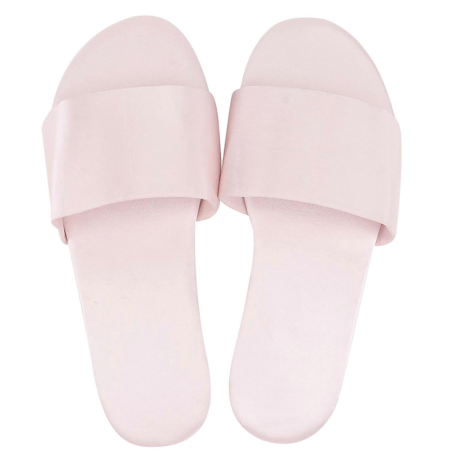 Satin Slipper Elegant Design Female Footwear Indoor and Outdoor Easy to Put On and Off 1 Pair