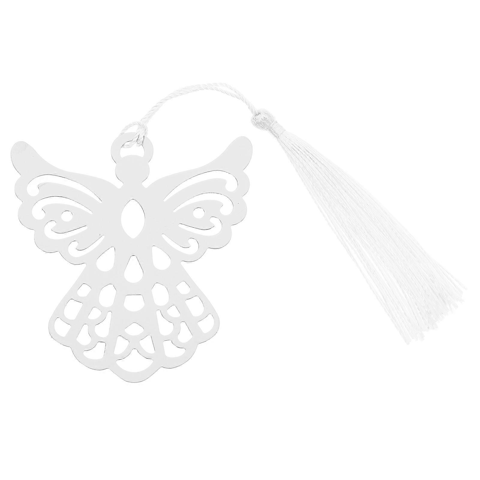 It sounds like you're describing a product listing or idea for a **stainless steel hollow bookmark with tassel** — a stylish and elegant reading