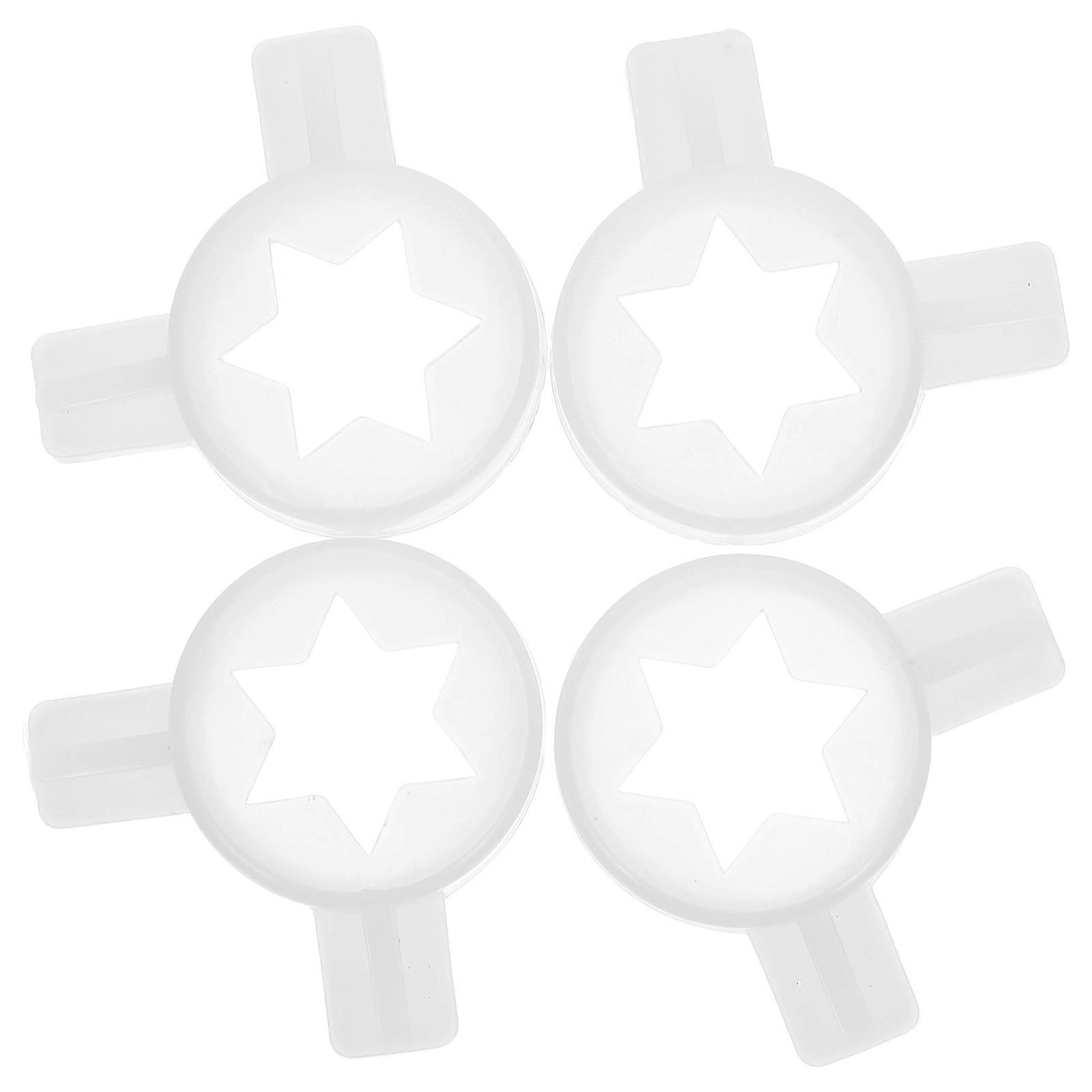 4pcs Hexagonal Cream Nozzles Reusable Tips for Ice Cream Machines, Compatible with Various Makers for Commercial Dessert Presentation