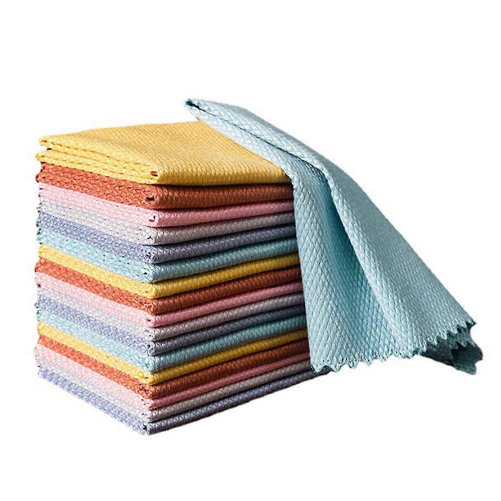 Lazy Kitchen Fish Scale Rags, Easy Clean Cloth Kitchen Super Absorbent Wiping Rags , Household Washing Dish Towels