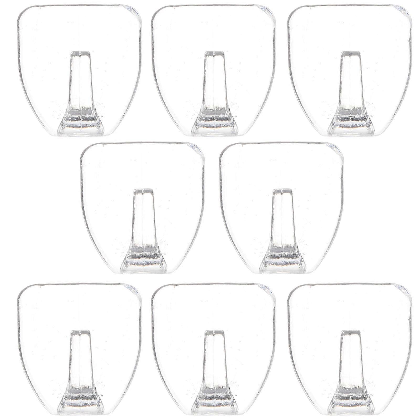 Clear Adhesive Wall Hooks Set Durable Bathroom Towel Hooks Easy Installation Strong Bearing Capacity Home Organization Multi Functional Use