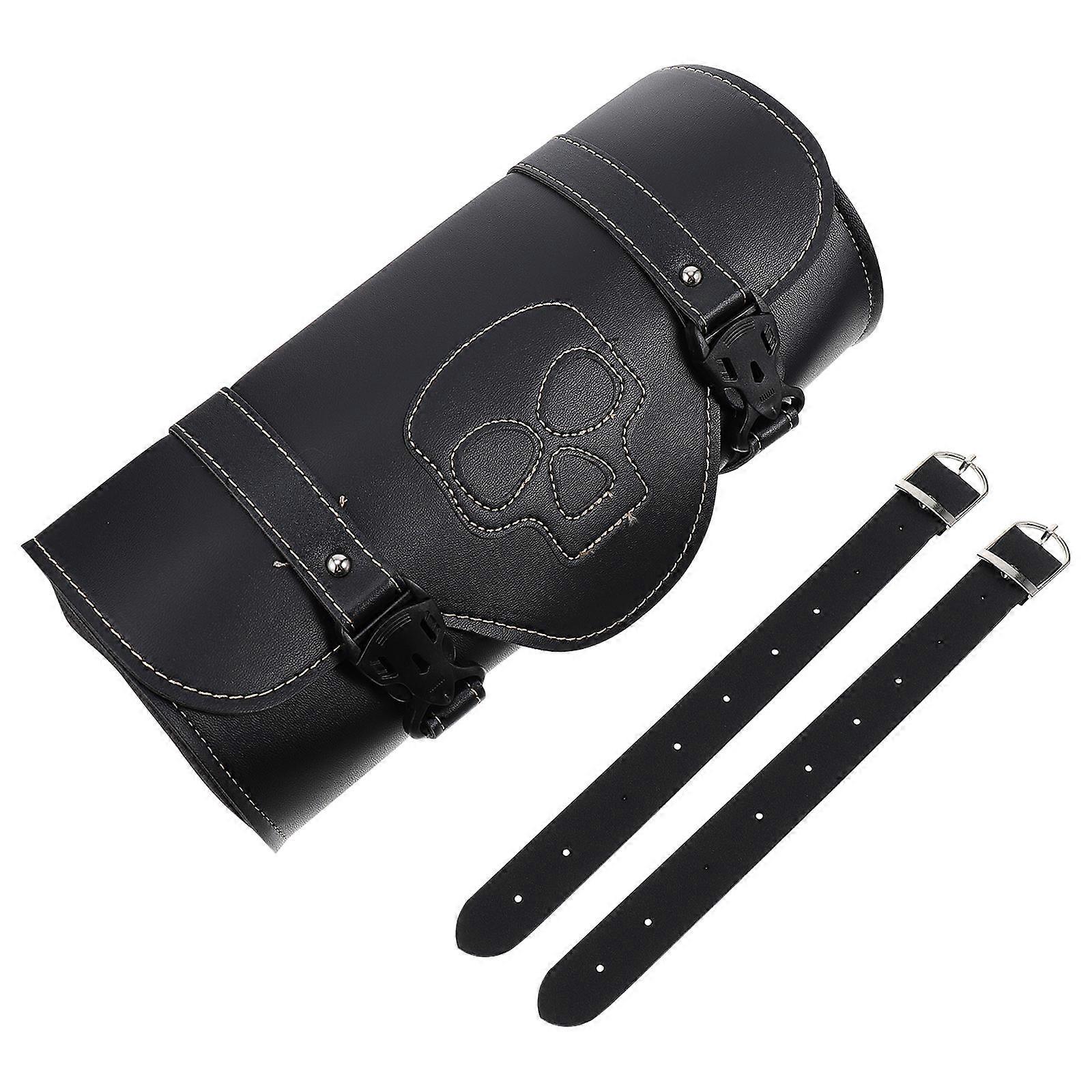 Masteelf 1Pc Motorcycle Tail and Handlebar Hanging Bag for Cycling Black