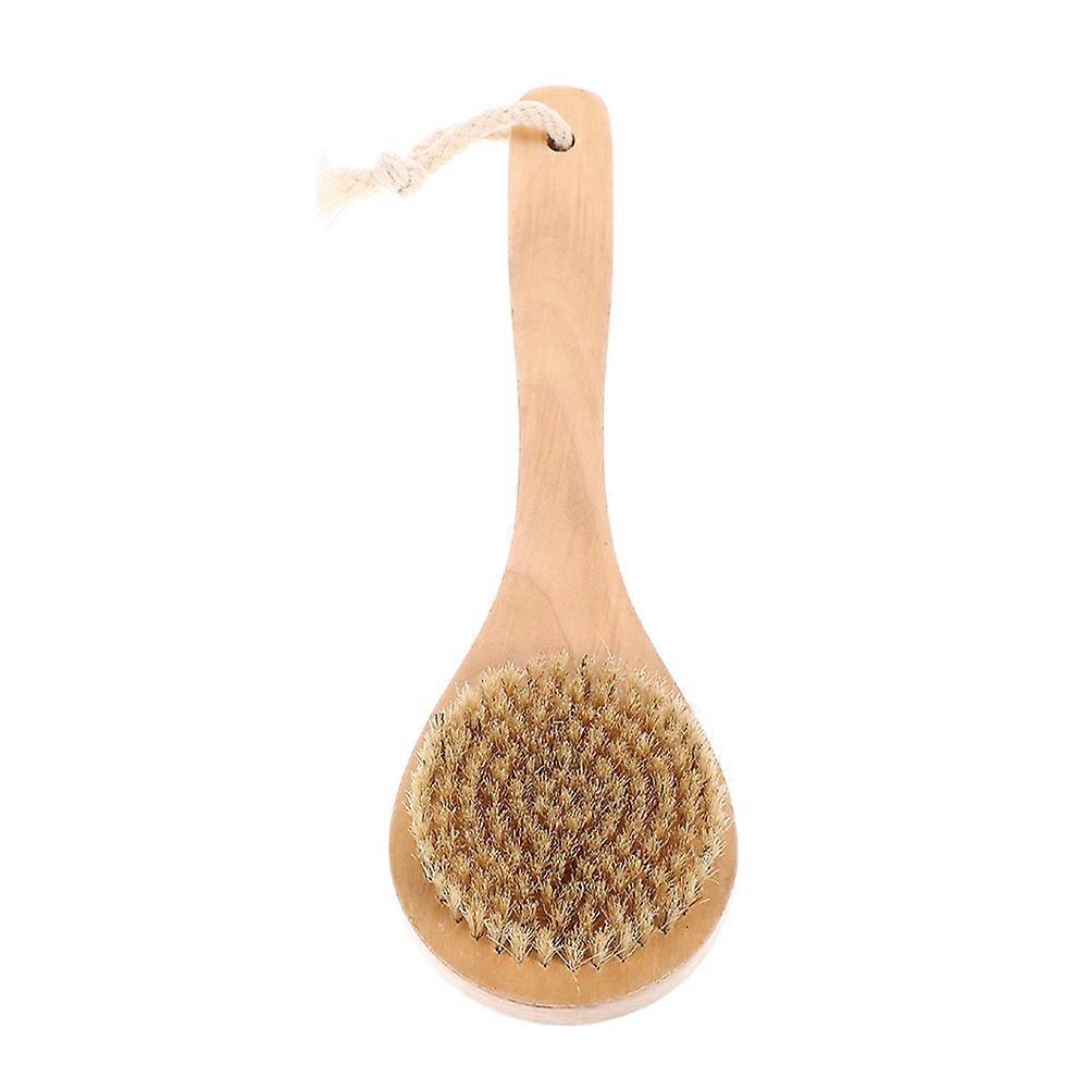 Body Scrubber Shower Brush with Wooden Handle Exfoliating Bath Brush for Gentle Massage and Deep Cleansing, Safe Material for Comfortable Use